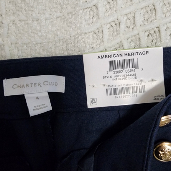 New Sailor Casual Wide Leg Pants with gold  front Buttons 👖 💙⛴️ - Picture 5 of 9